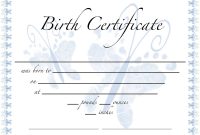Pics For Birth Certificate Template For School Project Kgzrtlmd for Novelty Birth Certificate Template