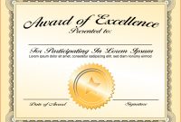 Png Certificates Award Transparent Certificates Award Images within Template For Certificate Of Award