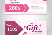 Premium Pink Gift Voucher Template Layout Design Set, Certificate.. with Pink Gift Certificate Template