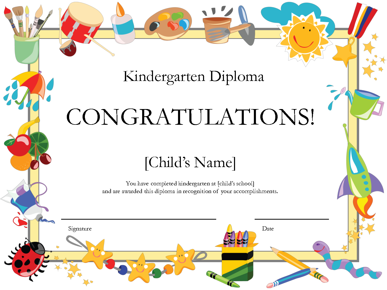 Printable Certificates | Printable Certificates Diplomas Awards in Free Printable Graduation Certificate Templates
