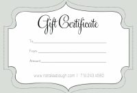 Printable Fillable Gift Certificate Template Custom Certificates intended for Fillable Gift Certificate Template Free