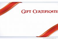 Printable Gift Certificate Templates intended for Printable Gift Certificates Templates Free