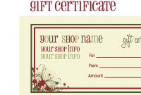 Printable+Christmas+Gift+Certificate+Template | Massage Certificate pertaining to Massage Gift Certificate Template Free Printable