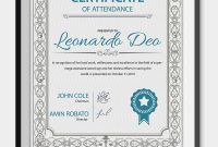 Professional Editable Certificate Of Attendance Template Sample For throughout Certificate Of Participation Template Ppt
