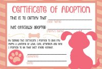Puppy Adoption Certificate … | Party Ideas In 2019… inside Pet Adoption Certificate Template