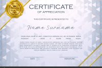Qualification Certificate Appreciation Design Elegant Luxury Modern regarding Qualification Certificate Template