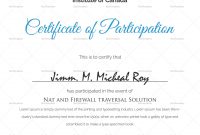 Sample Certificate Of Participation Template In 2019 | Searchere in Sample Certificate Of Participation Template