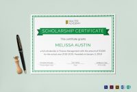 Scholarship Certificate Template for Indesign Certificate Template