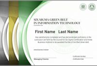 Six Sigma Green Belt Certification Vs Black Belt Certification – Six pertaining to Green Belt Certificate Template
