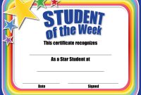 Star Of The Week Certificate Template – Mandegar regarding Star Of The Week Certificate Template