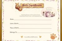 Teddy Bear Birth Certificate | Teddy Bear Tea | Teddy Bear Crafts within Build A Bear Birth Certificate Template