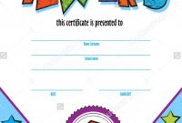 Template Child Certificate To Be Awarded. Kindergarten Preschool throughout Children's Certificate Template