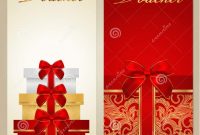 Voucher, Gift Certificate, Coupon. Boxes, Bow Stock Vector within Free Christmas Gift Certificate Templates