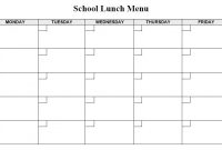 13 Free Sample Lunch Menu Templates – Printable Samples inside School Lunch Menu Template