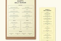 27+ Burger Menu Designs & Templates – Word, Psd, Ai | Free intended for Prix Fixe Menu Template