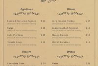 29+ Free Menu Templates – Free Sample, Example Format for Word Document Menu Template