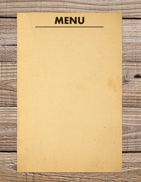 36+ Blank Menu Templates – Free Sample, Example Format throughout Blank Restaurant Menu Template