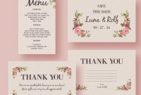 37+ Wedding Menu Template – Free Sample, Example, Format within Free Printable Menu Templates For Wedding