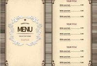 50 Free Food & Restaurant Menu Templates | Menu Design for Free Printable Restaurant Menu Templates