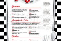 50's Diner Menu Templates Free Download – Google Search within Diner Menu Template