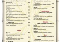 80+ Menu Template – Free Templates In Doc, Ppt, Pdf & Xls with Free Restaurant Menu Templates For Word