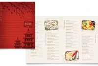 Asian Restaurant Menu Template Design | Menu Resto, Idee with Asian Restaurant Menu Template