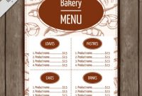 Bakery Menu Template | Free Vector within Free Bakery Menu Templates Download