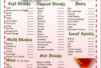 Basic Word Templates For Drinks And Cocktail Menu : V-M-D regarding Cocktail Menu Template Word Free