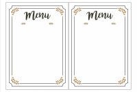 Blank Fancy Menu Template Chart And Printable World Intended in Menu Chart Template