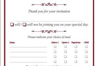 Brambles Wedding Stationery – Rsvp Cards | Wedding in Wedding Rsvp Menu Choice Template