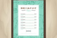 Breakfast Menu Template | Free Vector throughout Breakfast Menu Template Word