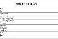 Catering Checklists, Catering Forms Template, Free Download with Menu Checklist Template