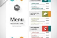 Colorful Menu Template | Free Vector within Product Menu Template