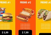 Digital Signage Powerpoint Template Food And Restaurant with Digital Menu Board Templates