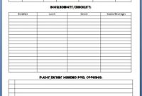 Download Camping Meal Planner Word Template regarding Camping Menu Planner Template