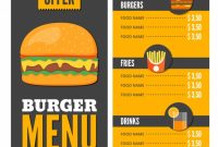 Download Vector – Fast Food Menu Template – Vectorpicker inside Fast Food Menu Design Templates