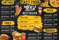 Fast Food Restaurant Vector Menu Sketch Template Stock intended for Fast Food Menu Design Templates