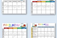 Food Menu Editable Template For Daycare Center & Family Childcare intended for Daycare Menu Template