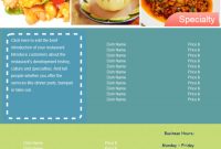 Food Menu | Free Food Menu Templates for Design Your Own Menu Template