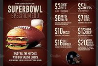 Football Super Bowl Food Menu Flyer | Super Bowl Food Menu regarding Football Menu Templates