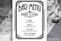 Free 30+ Bar Menus Templates In Ai | Ms Word | Pages | Psd for Cocktail Menu Template Word Free