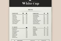 Free Coffee Menu Template - Word (Doc) | Psd | Indesign regarding Free Cafe Menu Templates For Word