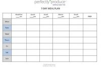 Free Meal Planner Template The Best 7 Day Meal Planner throughout 7 Day Menu Planner Template