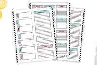 Free Meal Planning Template With Categorized Grocery List regarding Menu Planner With Grocery List Template