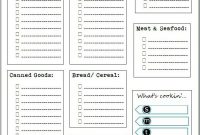 Free Printable Grocery List And Meal Planner | Einkaufen throughout Menu Planner With Grocery List Template