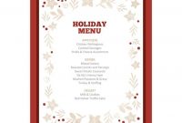 Free Printable} Holiday Dinner Decor | Christmas Party Menu throughout Menu Template Free Printable
