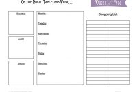 Free Printable Menu Planner & Grocery List – Queen Of Free in Menu Planner With Grocery List Template