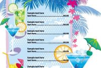 Free Vector Summer Drinks Menu | Summer Drink Menu, Menu for Fun Menu Templates
