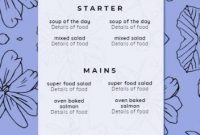 French Restaurant Menus That Are Easy To Create. throughout French Cafe Menu Template