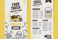 Handgezeichnete Food Truck Menüvorlage Free Vector | Essen pertaining to Food Truck Menu Template